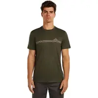 Icebreaker - Merino 150 Tech Lite S/S Tee Range Stripes - Merinoshirt M, grijs