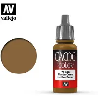 Vallejo Hobbyverf Acrylverf - 72040 Game Color - Leather Brown - Acryl - Verf flesje - 18 ml