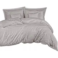 Darymex Bamboo beddengoed set, 160x200 cm, gestreept, grijs, 7-delig