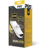 Steelplay Oplaadstandaard (PS5), Accessoires voor spelcomputers, Wit, Zwart