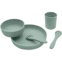 Kikkaboo Platinum Silicone Tableware Set 5 Units Groen