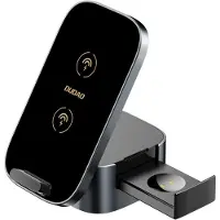 Dudao A11Pro+ draadloze oplader, 3-in-1, 15W, zwart