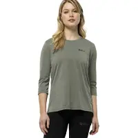 Jack Wolfskin Crosstrail T-shirt Met 3/4 Mouw Groen,Grijs M Vrouw
