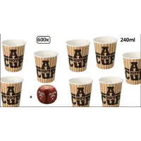 TakeAware 600x Big Koffiebeker A Hot Cup 240ml - Koffie thee chocomel soep latte warme drank water beker karton