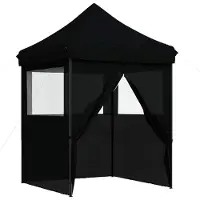 vidaXL Partytent 200 x 200 x 306 cm Zwart Oxford Stof
