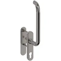 Hardbrass Tropex Hefschuifdeurgreep U-model rond rvs PC70