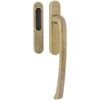 Hardbrass Hefschuifdeurgreep Priamo dubbel blind - messing getrommeld