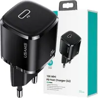 Usams Laadkabel. Netwerkkabel. 1x USB-C T36 Mini 20W (alleen adapter). PD3.0 snelladen. Zwart. Model: CC124TC01 (US-CC124)