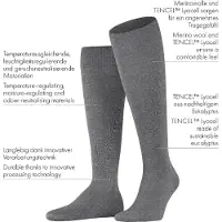 Falke Kniekousen ecru, Effen