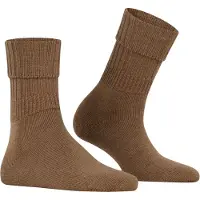 Falke KGaA Striggings Rib eenkleurig wol sokken dames bruin - maat 35-38
