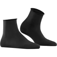 Falke Cotton Touch eenkleurig katoen sokken dames zwart - maat 35-38