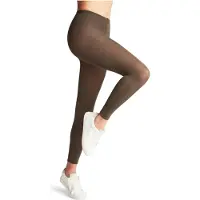 Falke Cotton Touch eenkleurig katoen legging dames groen - maat M