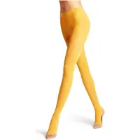 Falke Pure Matt eenkleurig materiaal ondoorzichtig 50 DEN panty dames geel - maat XL
