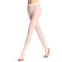 Falke Mystical Wave gedessineerd materiaal transparent 20 DEN panty dames wit - maat S-M