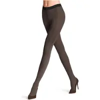 Falke Mystical Wave gedessineerd materiaal transparent 20 DEN panty dames zwart - maat L