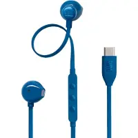 JBL Tune 305C - USB-C Oordopjes voor iPhone 15, 16 & 17 - Bedrade In-ear met Microfoon - Oortjes Bedraad - Pure Bass Sound - Android & Laptop - Blauw