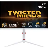 Twisted Minds - Arctic Pro Series 27" FHD - 360HZ 0.5MS Fast IPS HDMI 2.1 Gaming Monitor - White