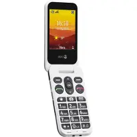 Doro Leva L21, Svart/Vit, Sleutel mobiele telefoon, Wit, Zwart