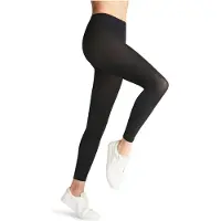 Falke Cotton Touch eenkleurig katoen legging dames zwart - maat XL