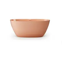 ZEZA Element Vrijstaand Bad - 145x71x60cm - solid surface - glans peach (roze) SW1208799