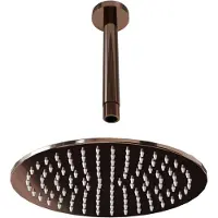 FortiFura Calvi Hoofddouche - 25cm - rond - plafondarm 20cm - PVD - geborsteld koper SW970041/SW970042