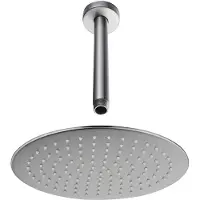 FortiFura Calvi Hoofddouche - 30cm - rond - plafondarm 20cm - PVD - geborsteld RVS SW1139121/SW377868