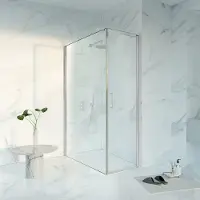 FortiFura Galeria Douchecabine - 60x140x200 - Profiel veiligheidsglas - antikalk - hoogglans chroom SW1122467/SW797916/SW797904