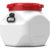 Basic Nature Rechthoekig Vat met Brede Opening (Maat - 40 L, Kleur - Wit)