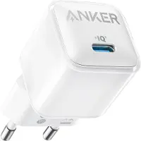 Anker 512 Nano Pro Oplader - 20W USB-C - PowerIQ 3.0 - Actieve Temperatuurregeling - Wit/Zilver