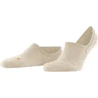 Falke Keep Warm onzichtbar eenkleurig wol footies unisex beige - maat 39-41