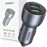 UGREEN - AUTOLADER - 2X USB 36W Q.CHARGE SCP/FCP/AFC GRIJS