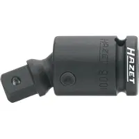 Hazet Krachtscharnierstuk 9006S · 1/2 inch (12,5 mm) vierkant hol · 1/2 inch (12,5 mm) vierkant massief · Lengte: 69 mm