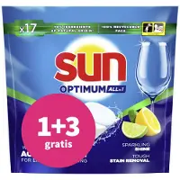 SUN 1+3 gratis: Vaatwascapsules Citroen 17 stuks