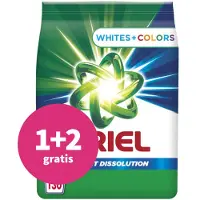 Ariel 1+2 Gratis: Waspoeder White + Color 130 Wasbeurten 9,75 Kg