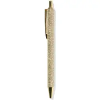 HEMA Balpen glitter goud blauwschrijvend