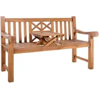 CLP Teakbank Luka | Kleur: teakhout | Afmetingen: 150 cm