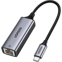 UGREEN Externe Netwerkkaart RJ45 - USB Type C (1000 Mbps / 1 Gbps) Gigabit Ethernet, grijs (CM199)