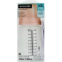 Suavinex Ant-koliek flesje Zer0.Zer0 trage doorstroming (S) SUAVINEX 270 ml doorzichtig