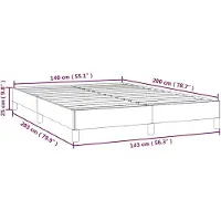 vidaXL Bedframe, zwart, 140x200 cm, kunstleer