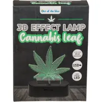Ootb 3D Lamp Cannabis Blad met USB kabel / veranderd van kleur / 20 cm / 3d illusie led lamp
