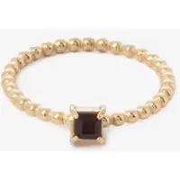 Sissy-Boy Gold plated ring met steen | Maat: 17