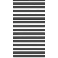 vidaXL Zebra rolgordijn 120x200 cm stofbreedte 115,9 cm zwart