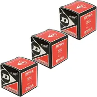 Dunlop Progress squashballen - Rode Stip - 3 ballen - Recreant - Goede Recreant - Zwart