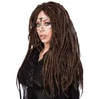 Mask Paradise - Voodoo Witch Pruik - Bruin