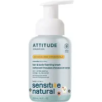 ATTITUDE Baby Leaves 2 in 1 Oatmeal Sensitive Foaming Wash Unscented - 250ml