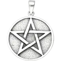 MOOYE ® - Collectie Zilveren Pentagram massief in ring kettinghanger