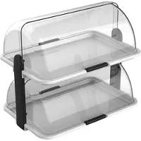 HorecaTraders Buffetvitrine | Kunststof | Transparant | 47 x 32 x 40.5 cm