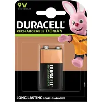 Duracell Rechargeable 9V 170mAh batterijen, verpakking van 1