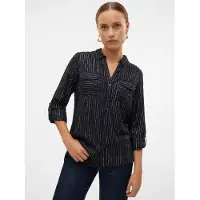 Vero Moda Blouse 'VMBumpy' zwart / zilver