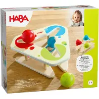 Haba knikkerbaan peuter - kleurrijke houten speelbaan speelgoed.